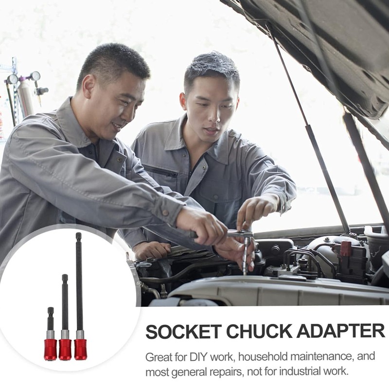 6PCS Bit Extension Bars Hex Socket 6.35mm Extension Bit Holder