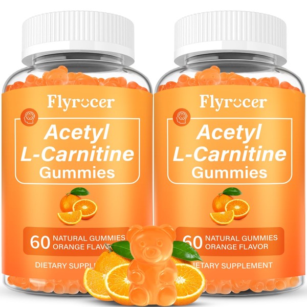 Flyrocer 2 Pack Acetyl L-Carnitine Gummies for Energy & Brain