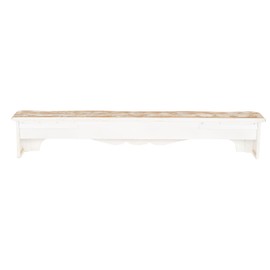 Deco 79 Wooden Room Wall Shelf Distressed 1 Shelf Floating Shelf, Display Shelf 60" x 8" x 9", Light Brown