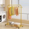 Sywhitta Clothing Rack on Wheels with Storage Shelf & Sturdy