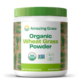 Amazing Grass Amazing Grass Wheat Grass Powder: 100% Whole-Leaf Wheat Grass Powder for Energy, Detox & Immunity Support, Chlorophyll Providing Greens, 30 Servings