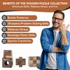 Wooden Puzzle Box Sets include 3D brain teasers, logic puzzles,