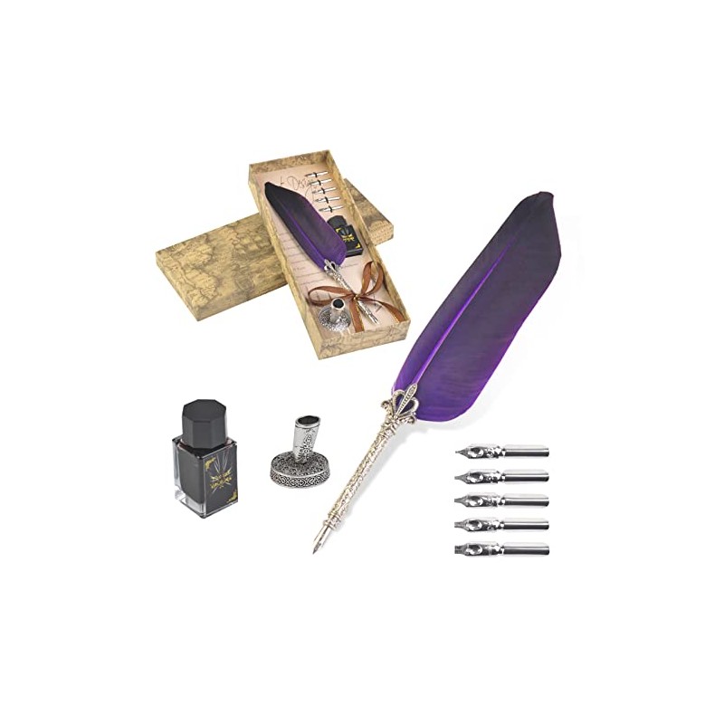 VABNEER Vintage Feather Pen Calligraphy Set, Antique Nib Calligraphy Pen