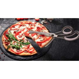 Pizza Cutter Pizza Scissors with Pizza Server, Stainless Steel Kitchen Scissors, Dishwasher Safe