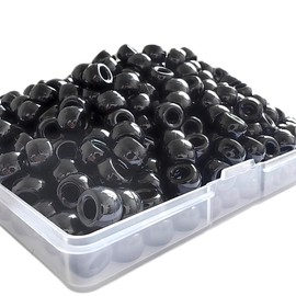 LIS HEGENSA Black Pony Beads Bulk 900 Pcs,Beads for Necklace Jewelry Making Earring Hair Braiding,Bracelets Making Kits,Hair Bead,Bracelet Beads,Plastic Beads for Crafts Braids Girls