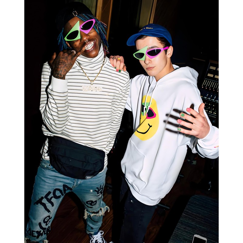 RuiJinGen Trippy Psychedelic Festivals Kaleidoscope Rainbow Sunglass Rave Goggle Glasses