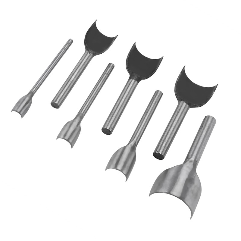 7pcs /set DIY Leather Carft Half Round Punch Belt End