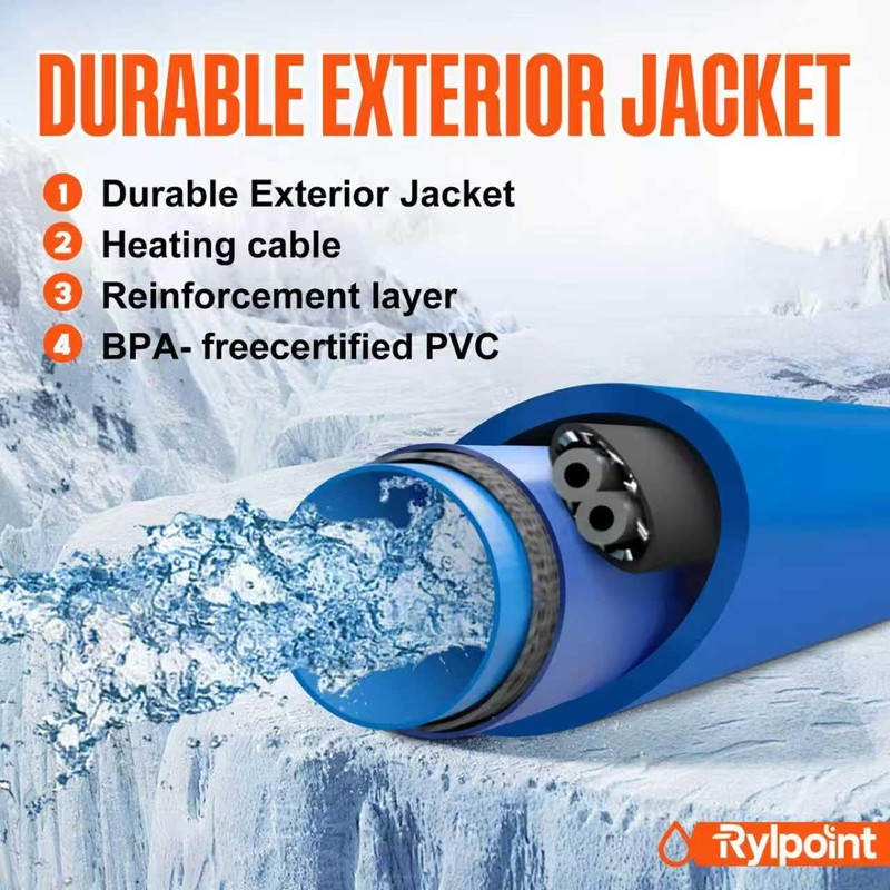 25FT Heated Water Hose for RV,Heated Drinking Water Hose,Lead and