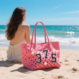 Customizable Beach Bag Charms Black Number Charms for Beach Bags & Accessories