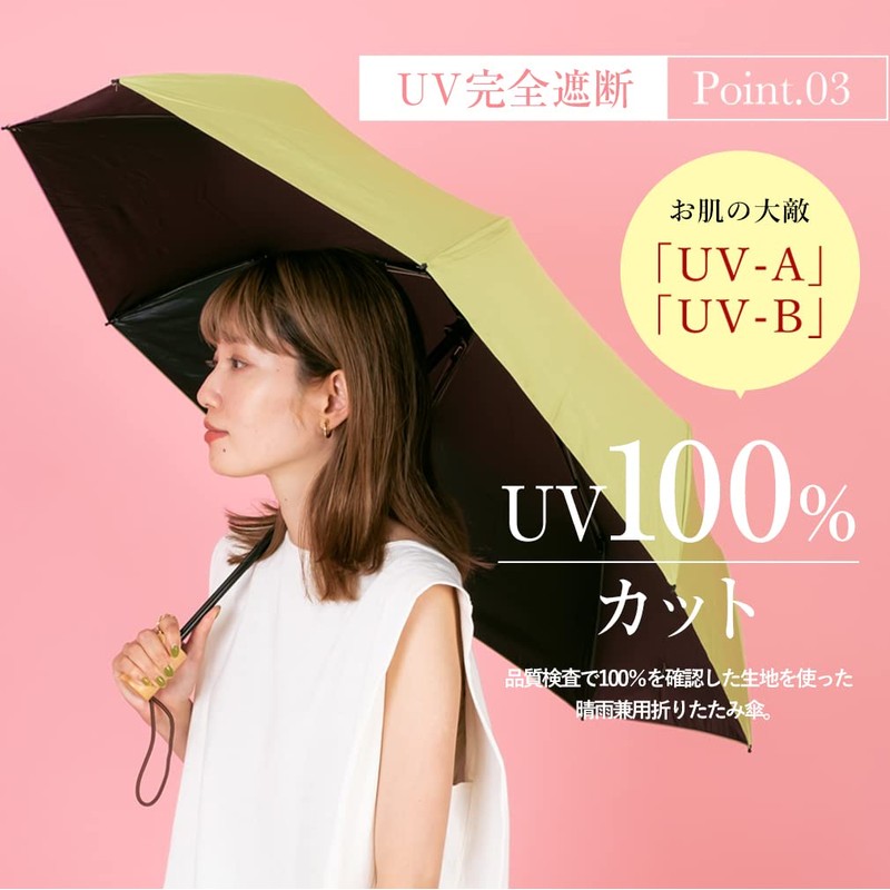 VITAFELICE vnsz-619z Women's Folding Parasol for Rain or Shine, Automatic