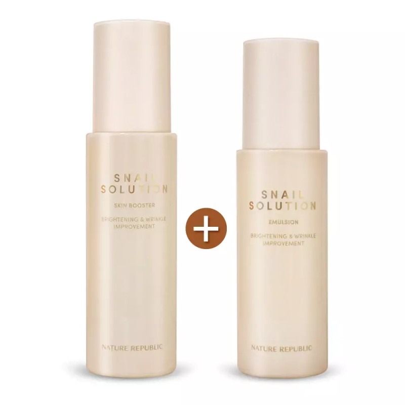 Nature Republic 네이처리퍼블릭 스네일 솔루션 스킨부스터+에멀전 (주름 미백 기능성) Nature