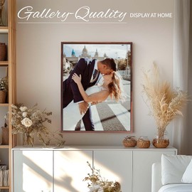 Floater Frame for 1.25 thick Canvas, Available in 25+ size and 4 Color, Perfect Floating Frame for Finished Canvas Artist Panel Oil Painting Wall Art Décor (Dark Oak Frame, 12"x28")