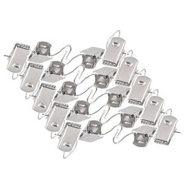 Fat-catz-copy-catz 20 Pcs Metal Silver Tone Sprung Hook Metal Clip Clamps Curtain Drapery Clips