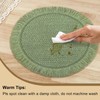 fanquare Boho Round Paper Placemats 15'' Set of 6, Rustic