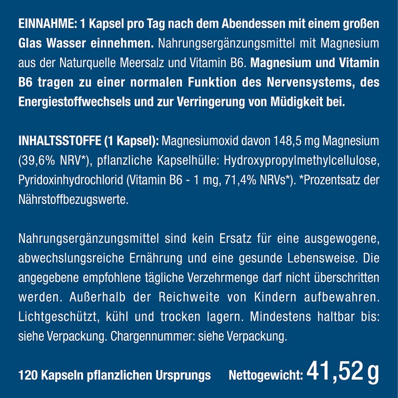 Anti-Stress Mineral Magnesium Mare Simag55 + Vitamin B6 | Patented