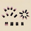 CEWEWP Fall Press on Nails Medium Fake Nails Pink Black