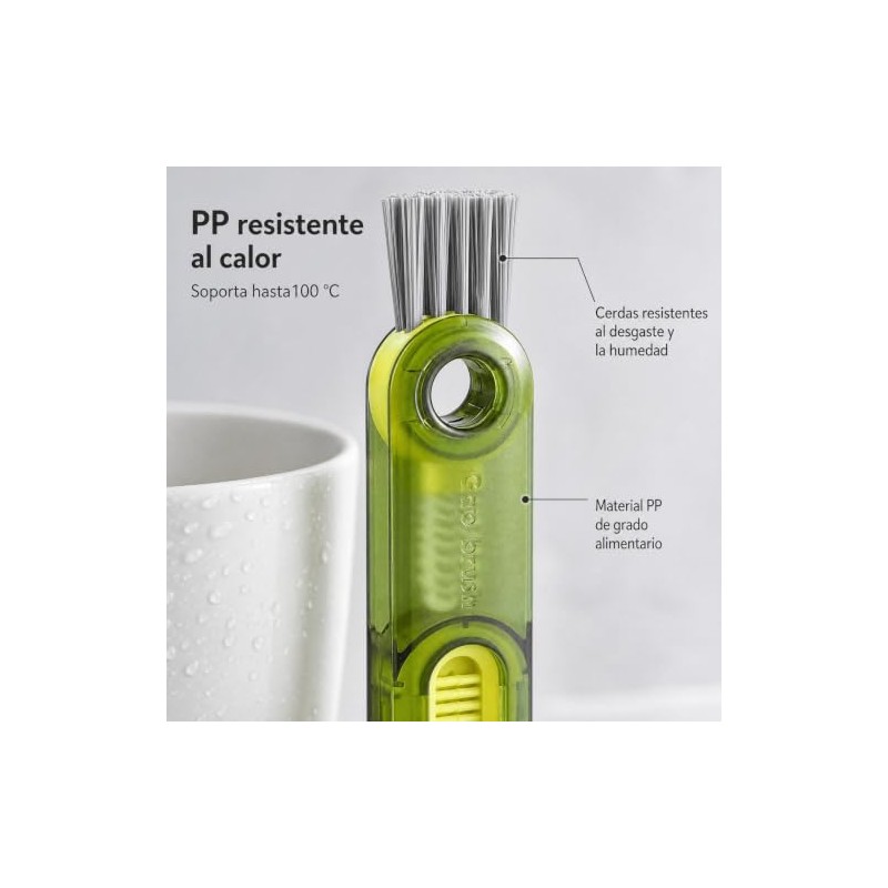 Cepillo para Botellas 3 Piezas – Set de Limpieza Multifuncional