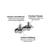 304 Stainless Steel Duplex 2-Post Cable Clamps TTZEZE Double Bolt