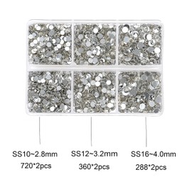 Jollin 4824 Pcs 6 Sizes Flat Back Glass Nail Art Rhinestones Charms SS6~SS30