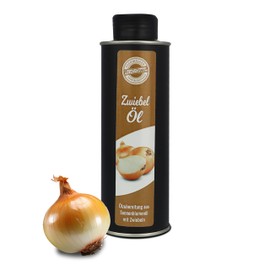 Odenwälder Lebensmittel Premium Onion Oil, Sunflower Oil with Onion Flavour, Cooking Oil with Delicious Taste from Real Onions - 250 ml
