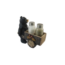 DWK Animal Holder with Salt And Pepper Shaker Set (3 Piece) | Kitchen Décor and Accessories | Salt and Pepper Shakers | Home Décor | Home Decorations… (Bear)