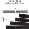 Yeecheng 2-Pack 18-Inch Black Stainless Steel Heavy Duty Continuous &