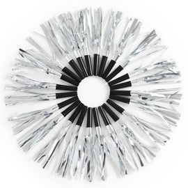 Noise Makers Party Blowers Novelty Noisemaker Metallic Fringed Horns New Years Birthday Party Favors Silver 24Pcs