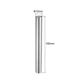 sourcing map 2pcs Linear Motion Rod Shaft Guide 12mm x 100mm (0.472" x 3.94") Case Hardened Steel Chrome Plated, Metric Linear Rail Rod for 3D Printer, CNC Machine