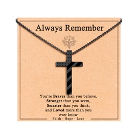 Tarsus Cross Necklace Men Teen Teenage Boys Gift Ideas 13 15 12 14 16 18 Year Old Boy Birthday Christmas Stocking Stuffers Easter Christian Jewelry Gifts for Teen Boys