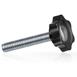 2-Be-Best Knob Screw Thumb Screw 1/4" (6.35mm) Thread Length 1.38" / 35mm Plum Screw Hex Shaped Grips Star Knob Screw for Projector Machine 6.35 x 35mm Male Screw Tightening Screw Thumbscrew