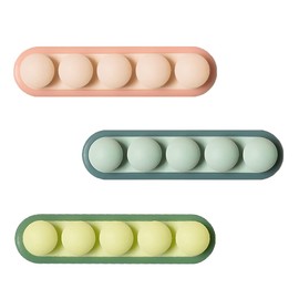 COOCAT Cute Pea Cable Clips, USB Cable Organizer, Charging Cord Holder, Wire Management for Car Office Desk Workbench Bedroom Bedside Nightstand (3-Pack)