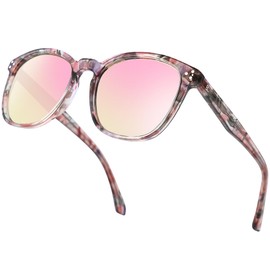 Bircenpro Polarised Trendy Sunglasses for Women: UV Protection Womens and Mens Square Shades with Acetate Frame BC2110