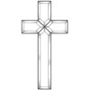 Exquisite Cluster Clear Small Beveled Glass Cross