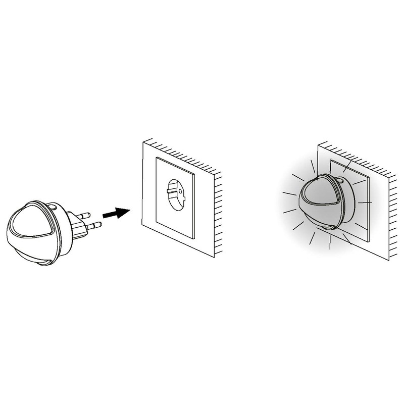 EGLO Tineo LED Socket Light with Night Light Function and