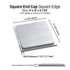 Nelsons CNC 4 Pack 4x4 Inch Aluminum Square Edge Square