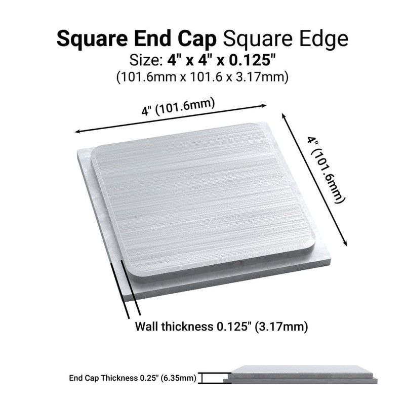 Nelsons CNC 4 Pack 4x4 Inch Aluminum Square Edge Square