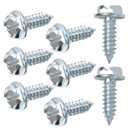 Hbxdeco 8PCS License Plate Screws, Rustproof License Plate Bolts, Stainless Steel Screw Kit for Front & Rear License Plates, Universal License Plate Screw Fasteners for Car SUV Truck (Silver)