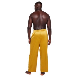 Savage X, Men's Satin Slit Pant, Honeycomb Yellow, S