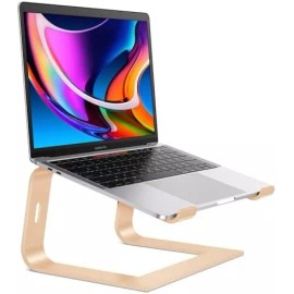 As shown Adjustable Aluminum Laptop Stand for Desk - Universal Compatibility, Detachable
