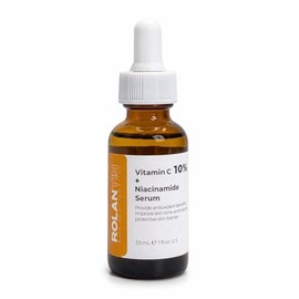 ROLANYIN Sérum Facial Con Vitamina C Al 10% Y Niacinamida. Hidratación Que Reduce Líneas De Expresión Y Arrugas. Fórmula Reafirmante Y Antiedad Que Potencia La Luminosidad Y Mejora La Textura De La Pi