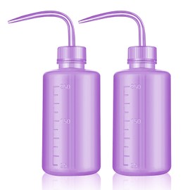 DERSTRA Wash Bottles - 2pcs 250ml Safety Watering Tools, Economy Plastic Squeeze Bottle, Medical Label Green Soap Cleaning, Washing Tool (Purple)