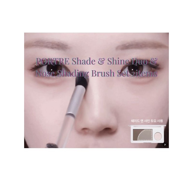 PORTRE Shade & Shine Duo & Nose Shading Brush Set