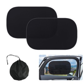 Beleeb Car Sun Shade for Side (53×36cm) 99% UV Cut, Static Electricity Adhesive Sun Shade for Car Driver Seat, Passenger Seat, Rear Seat, 1-Second Installation, Blackout, Insulation, Foldable