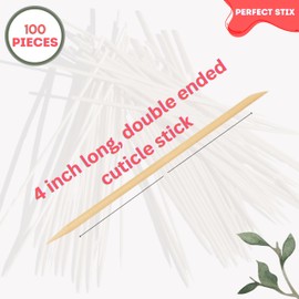 Perfect Stix Manicure Cuticle Wooden Sticks 4" Length ( pack of 100)