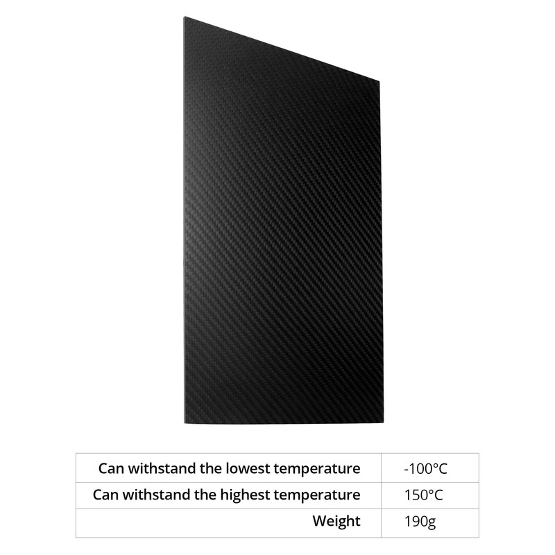 QWORK 3K Carbon Fibre Board 2 x 200 x 300mm