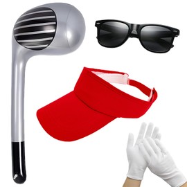 arrderly 4 Pieces Inflatable Golf Club Accessories, Perfect Accessory for Sporting Fancy Dress Costumes For Adults Kids Golf Cosplay Party