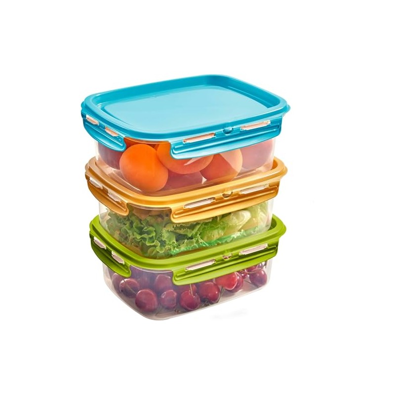 Snips, SnipsLock MIXCOLOR, Set of 3 Food Containers, 3 x