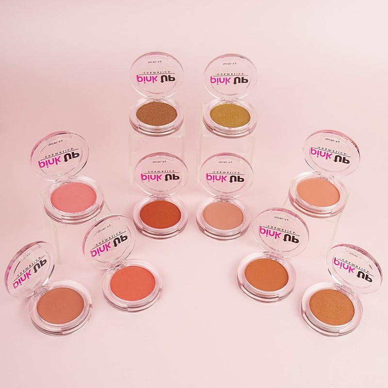 PINK UP, Blush, Rubor En Polvo compacto, Alta Pigmentación, Larga