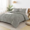 Andency Medium Grey California King Comforter Set, Boho Cal King