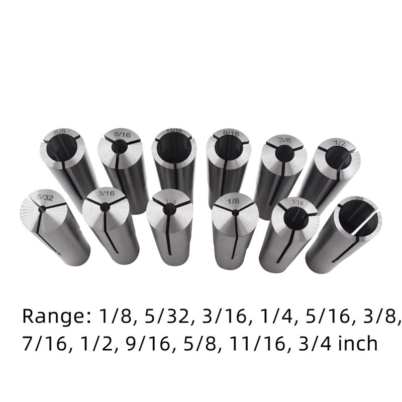 LiGuVCY Morse Taper Collet Kit MT3 Taper Collet 1/8-3/4 Inch
